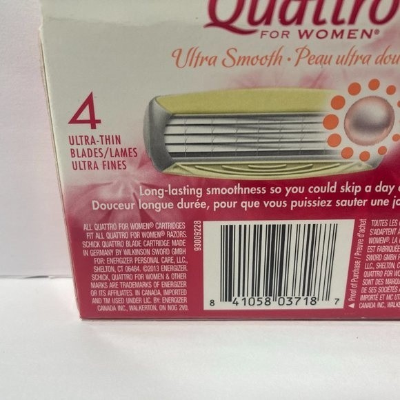 Schick Quattro Women Ultra Smooth Papaya Razor Blades Refills - Picture 10 of 13